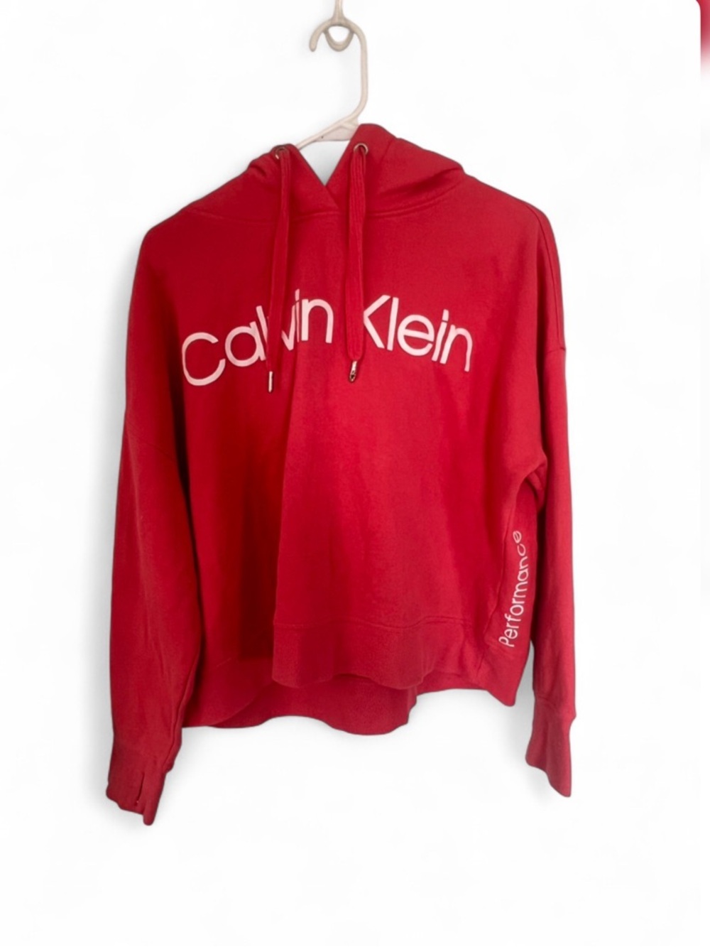 Calvin Klein Women's Pink Performance Hoodie Sweater